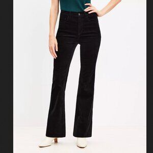 NWT LOFT Five Pocket Slim Flare Pants in Black Velvet  - 12